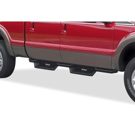 APS IA06NJA1B - Square Tube Drop Style Door-to-Door Black Stainless Steel Nerf Bars