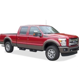 APS IA06NJA1B - Square Tube Drop Style Door-to-Door Black Stainless Steel Nerf Bars