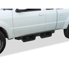 APS IA06NJC9B - Square Tube Drop Style Door-to-Door Black Stainless Steel Nerf Bars