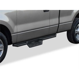 APS IA06NJD2B - Square Tube Drop Style Door-to-Door Black Stainless Steel Nerf Bars