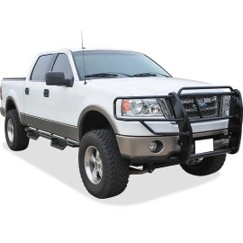 APS IA06NJD4B - Square Tube Drop Style Door-to-Door Black Stainless Steel Nerf Bars