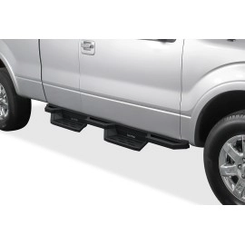 APS IA06NJJ3B - Square Tube Drop Style Door-to-Door Black Stainless Steel Nerf Bars