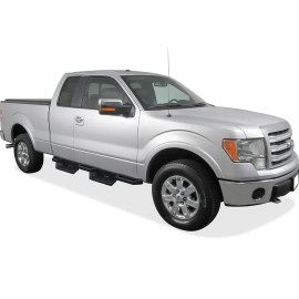 APS IA06NJJ3B - Square Tube Drop Style Door-to-Door Black Stainless Steel Nerf Bars