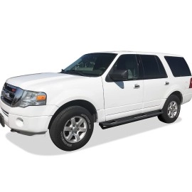 APS IA06SAC4B - Square Tube Door-to-Door Black Stainless Steel Nerf Bars