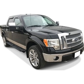 APS IA06SAG6B - Square Tube Door-to-Door Black Stainless Steel Nerf Bars