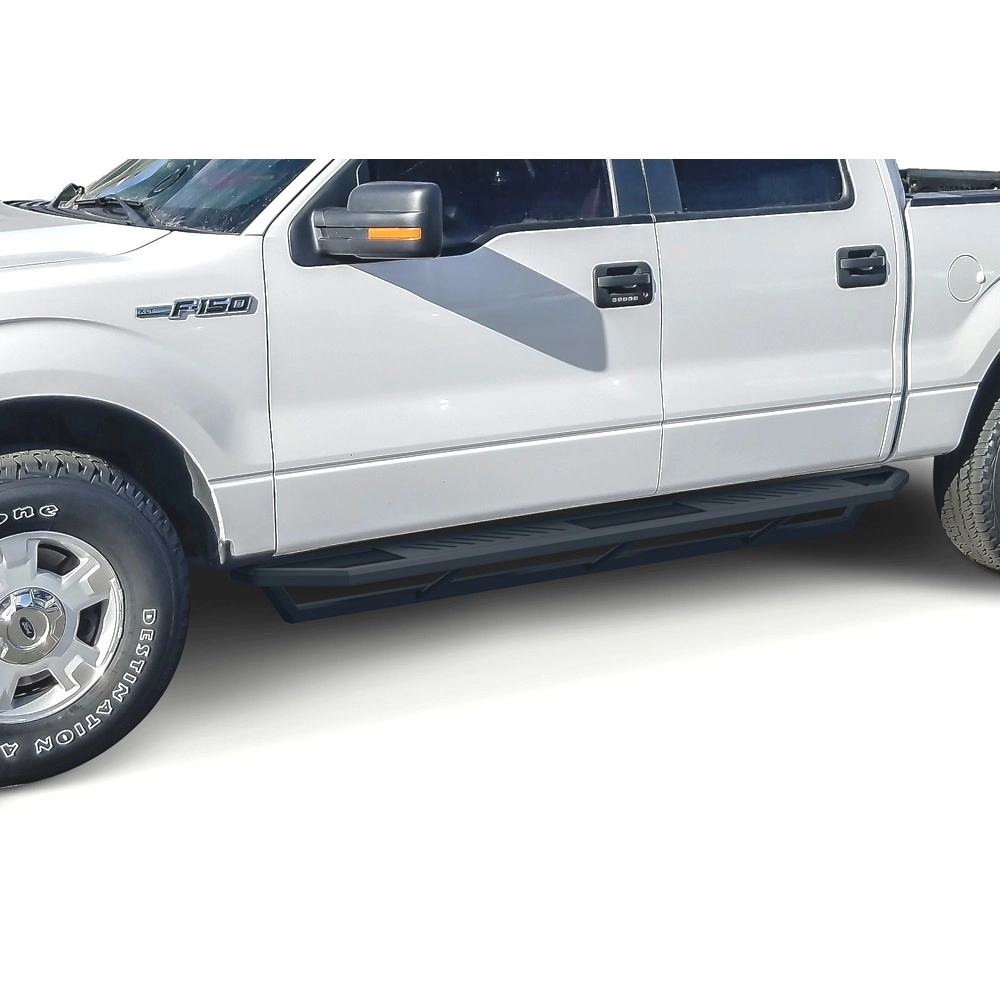 APS IA06SAG7B - Square Tube Door-to-Door Black Stainless Steel Nerf Bars