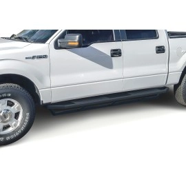 APS IA06SAG7B - Square Tube Door-to-Door Black Stainless Steel Nerf Bars