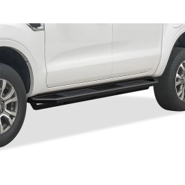 APS IA06SBC9B - Square Tube Door-to-Door Black Stainless Steel Nerf Bars