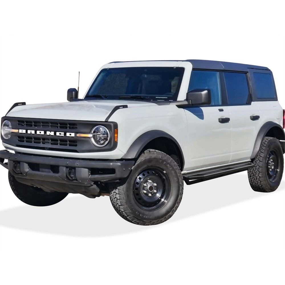 APS IA06SCA1B - Square Tube Door-to-Door Black Stainless Steel Nerf Bars