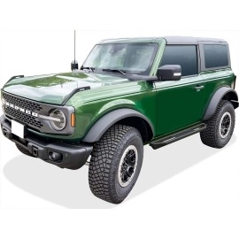 APS IA06SCA2B - Square Tube Door-to-Door Black Stainless Steel Nerf Bars