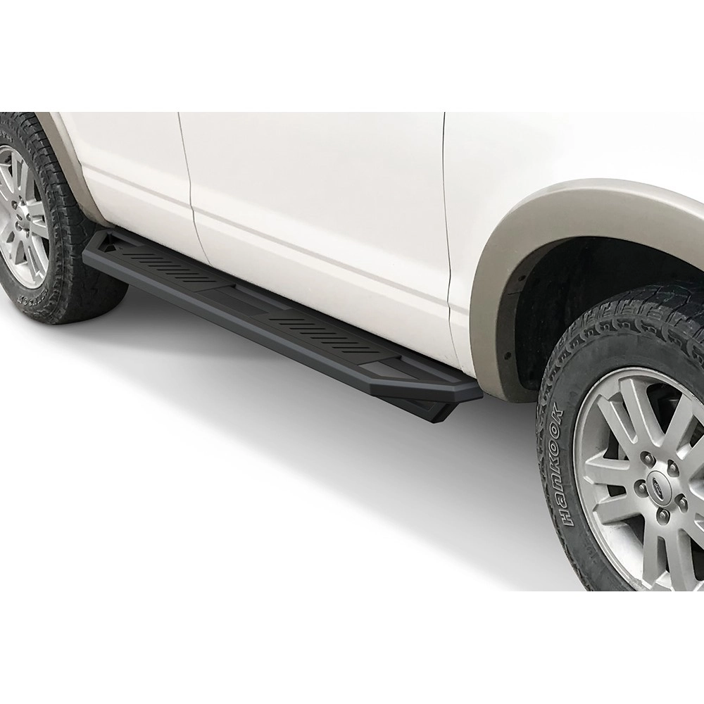 APS IA06SIB3B - Square Tube Door-to-Door Black Stainless Steel Nerf Bars