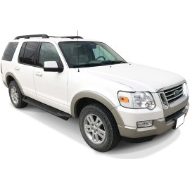 APS IA06SIB3B - Square Tube Door-to-Door Black Stainless Steel Nerf Bars