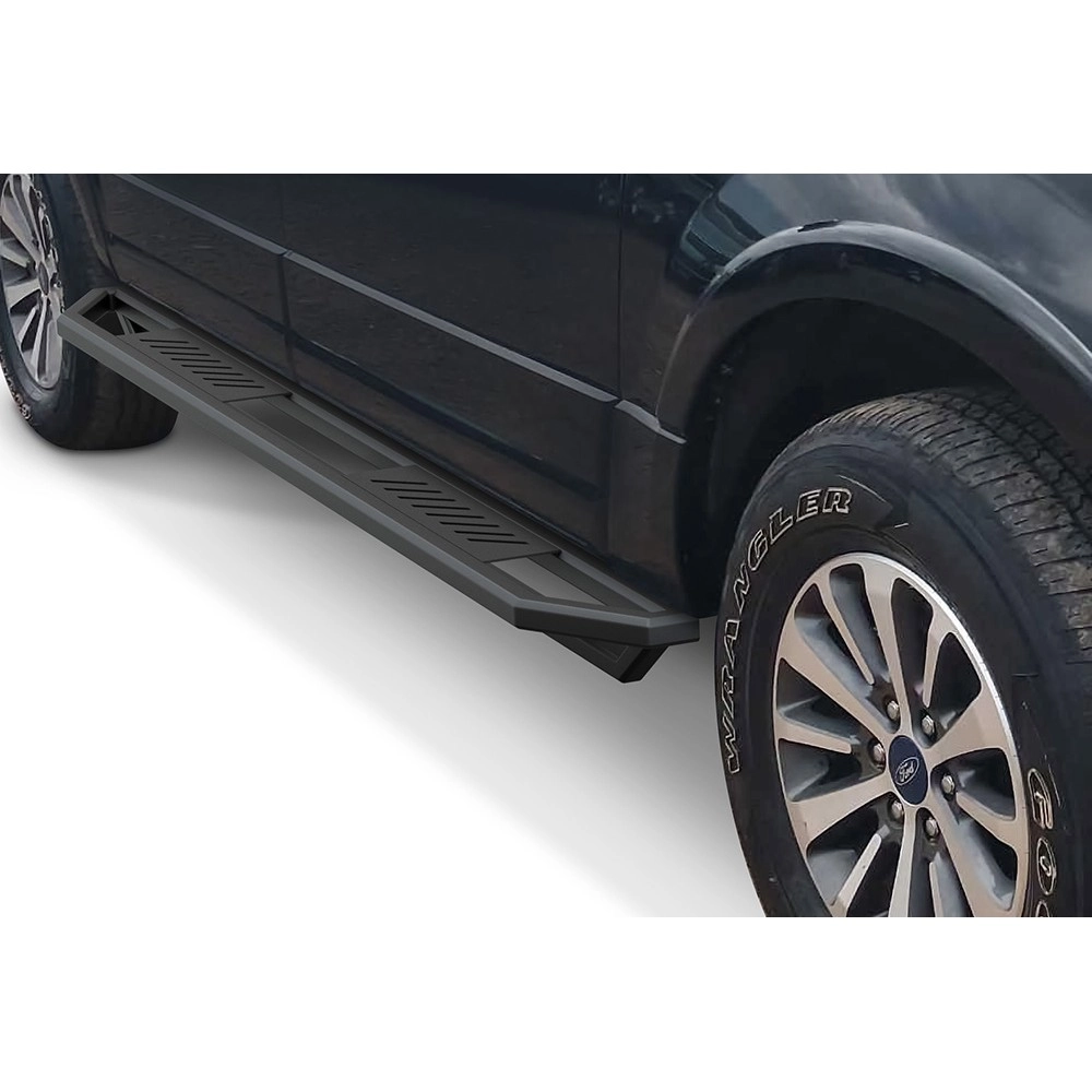 APS IA06SIB5B - Square Tube Door-to-Door Black Stainless Steel Nerf Bars