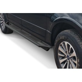 APS IA06SIB5B - Square Tube Door-to-Door Black Stainless Steel Nerf Bars