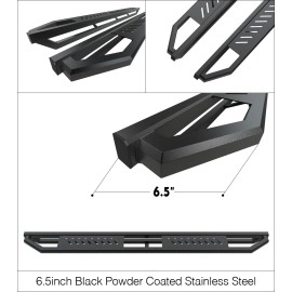 APS IA06SIB5B - Square Tube Door-to-Door Black Stainless Steel Nerf Bars