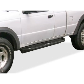 APS IA06SJC9B - Square Tube Door-to-Door Black Stainless Steel Nerf Bars