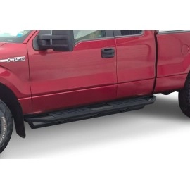 APS IA06SJJ3B - Square Tube Door-to-Door Black Stainless Steel Nerf Bars