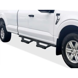 APS IA06WAH8B - Octagon Tube Drop Style Door-to-Door Black Stainless Steel Nerf Bars