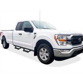 APS IA06WAH8B - Octagon Tube Drop Style Door-to-Door Black Stainless Steel Nerf Bars