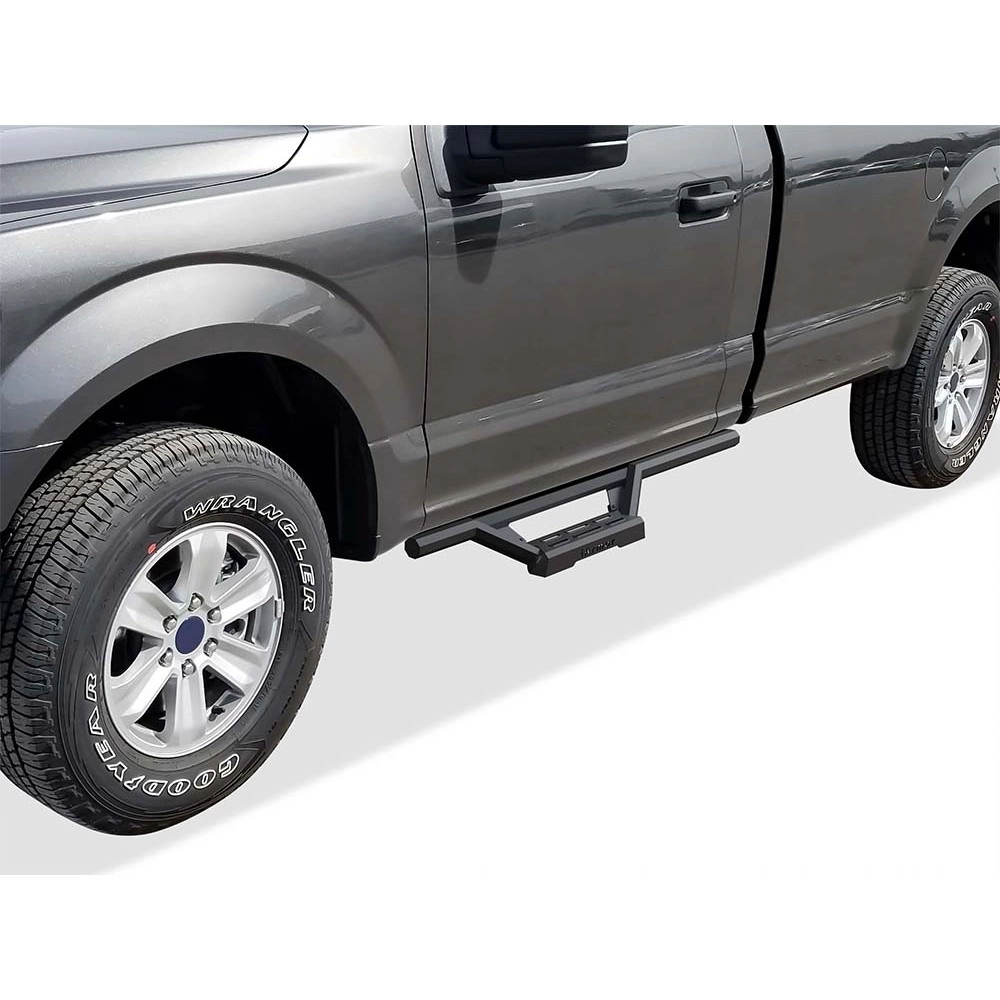 APS IA06WAH9B - Octagon Tube Drop Style Door-to-Door Black Stainless Steel Nerf Bars