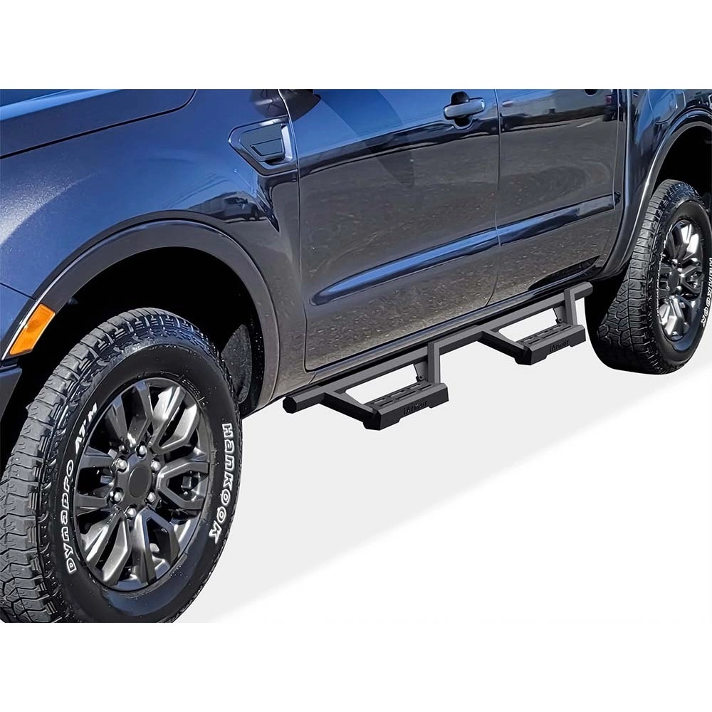 APS IA06WBC9B - Octagon Tube Drop Style Door-to-Door Black Stainless Steel Nerf Bars