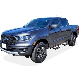 APS IA06WBC9B - Octagon Tube Drop Style Door-to-Door Black Stainless Steel Nerf Bars