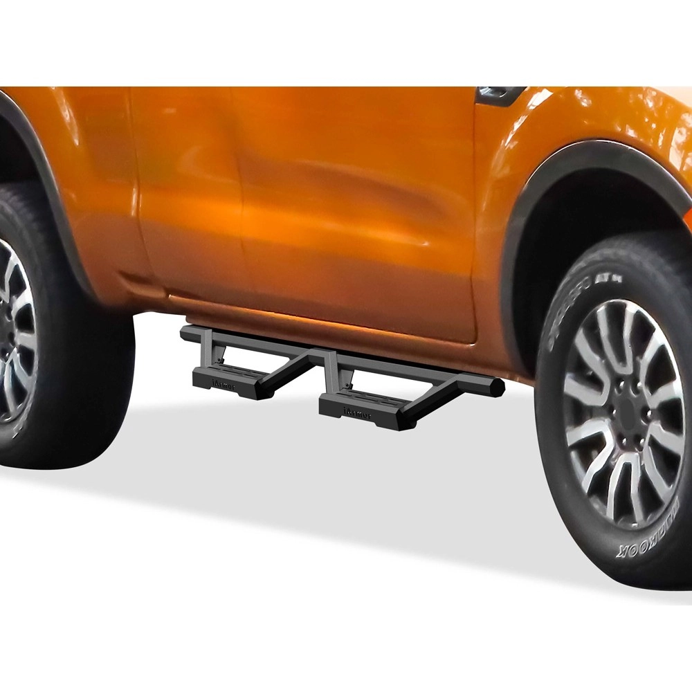 APS IA06WCA3B - Octagon Tube Drop Style Door-to-Door Black Stainless Steel Nerf Bars