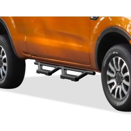 APS IA06WCA3B - Octagon Tube Drop Style Door-to-Door Black Stainless Steel Nerf Bars