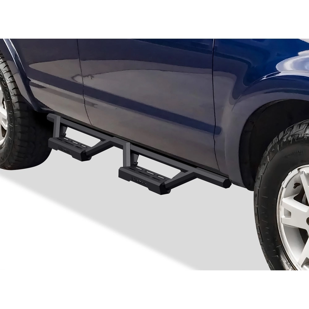 APS IA06WIB3B - Octagon Tube Drop Style Door-to-Door Black Stainless Steel Nerf Bars