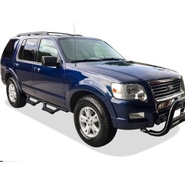 APS IA06WIB3B - Octagon Tube Drop Style Door-to-Door Black Stainless Steel Nerf Bars