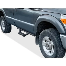 APS IA06WJA0B - Octagon Tube Drop Style Door-to-Door Black Stainless Steel Nerf Bars