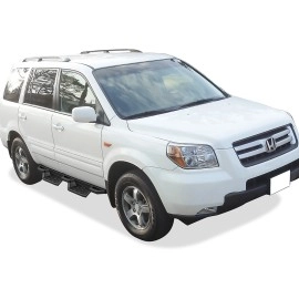 APS IA08NID1B - Square Tube Drop Style Door-to-Door Black Stainless Steel Nerf Bars