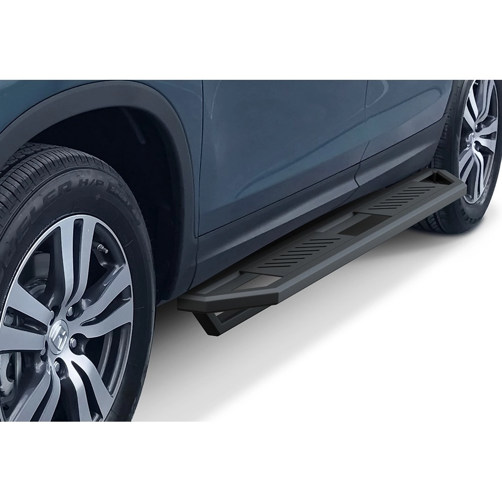 APS IA08SCE2B - Square Tube Door-to-Door Black Stainless Steel Nerf Bars