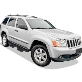 APS IA10NAJ8B - Square Tube Drop Style Door-to-Door Black Stainless Steel Nerf Bars