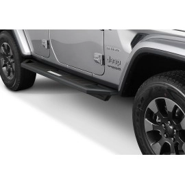 APS IA10SAA1B - Square Tube Door-to-Door Black Stainless Steel Nerf Bars