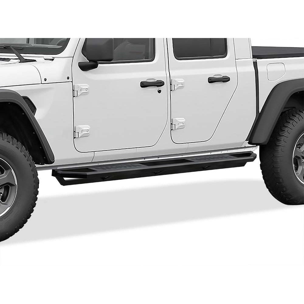 APS IA10SAA5B - Square Tube Door-to-Door Black Stainless Steel Nerf Bars