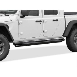 APS IA10SAA5B - Square Tube Door-to-Door Black Stainless Steel Nerf Bars