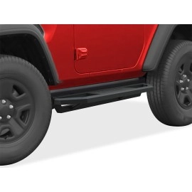 APS IA10SAA6B - Square Tube Door-to-Door Black Stainless Steel Nerf Bars