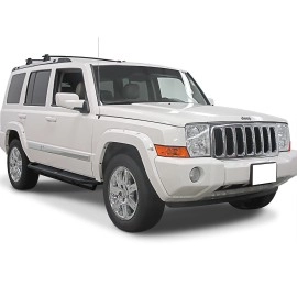 APS IA10SAJ8B - Square Tube Door-to-Door Black Stainless Steel Nerf Bars