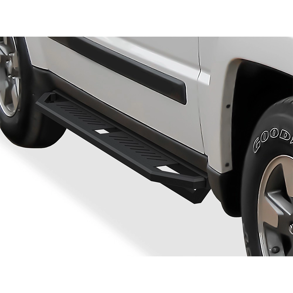 APS IA10SBA9B - Square Tube Door-to-Door Black Stainless Steel Nerf Bars