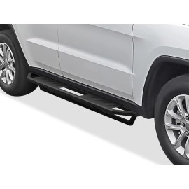 APS IA10SBG7B - Square Tube Door-to-Door Black Stainless Steel Nerf Bars