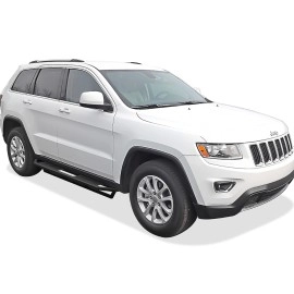 APS IA10SBG7B - Square Tube Door-to-Door Black Stainless Steel Nerf Bars