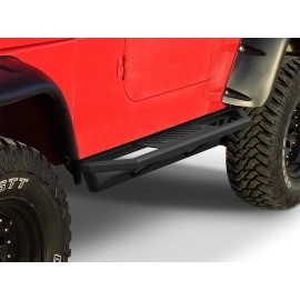 APS IA10SJH4B - Square Tube Door-to-Door Black Stainless Steel Nerf Bars