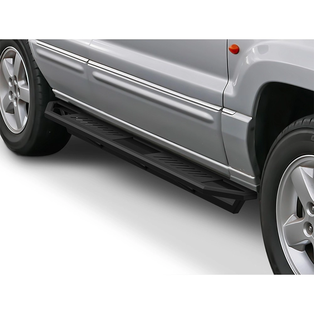 APS IA10SJI3B - Square Tube Door-to-Door Black Stainless Steel Nerf Bars