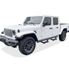 APS IA10WAA5B - Octagon Tube Drop Style Door-to-Door Black Stainless Steel Nerf Bars