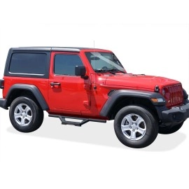 APS IA10WAA6B - Octagon Tube Drop Style Door-to-Door Black Stainless Steel Nerf Bars