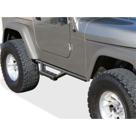 APS IA10WJH4B - Octagon Tube Drop Style Door-to-Door Black Stainless Steel Nerf Bars