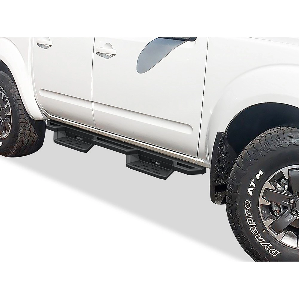 APS IA14NJI5B - Square Tube Drop Style Door-to-Door Black Stainless Steel Nerf Bars