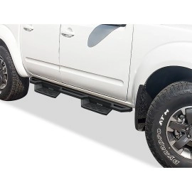 APS IA14NJI5B - Square Tube Drop Style Door-to-Door Black Stainless Steel Nerf Bars