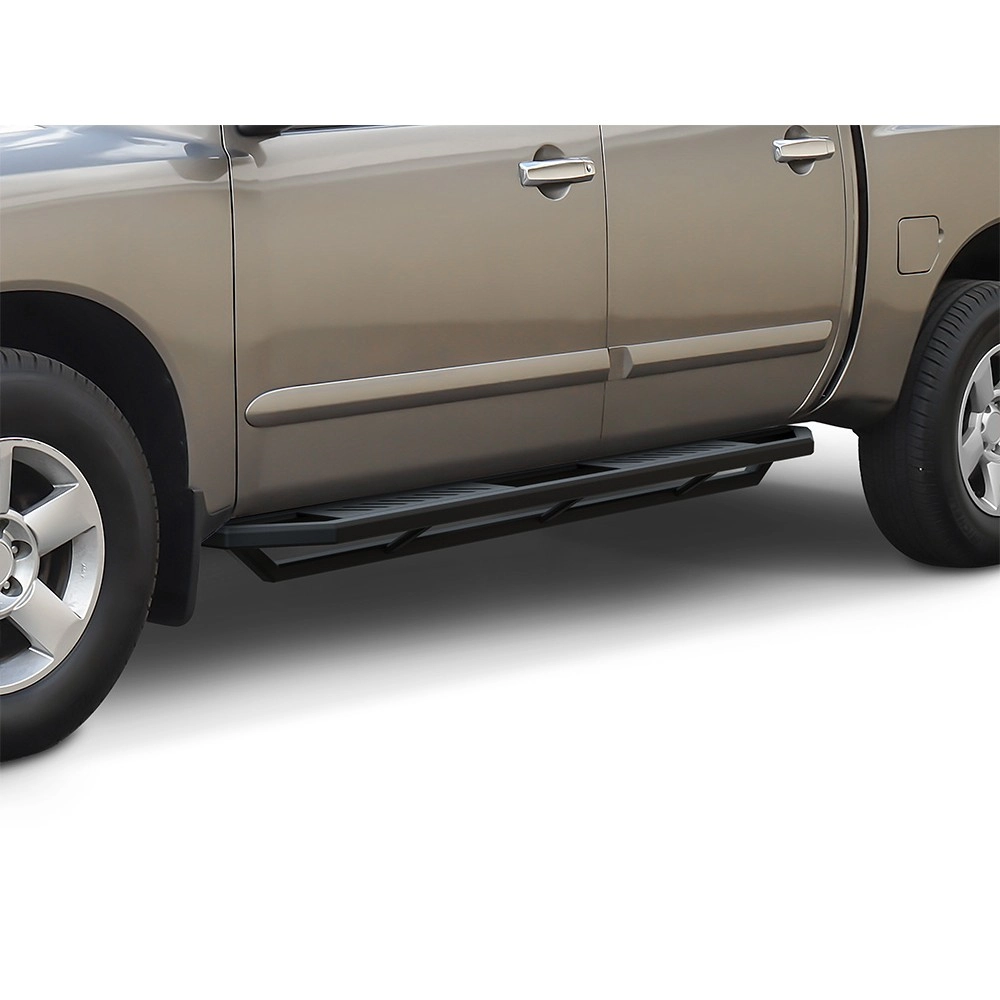 APS IA14SJE0B - Square Tube Door-to-Door Black Stainless Steel Nerf Bars